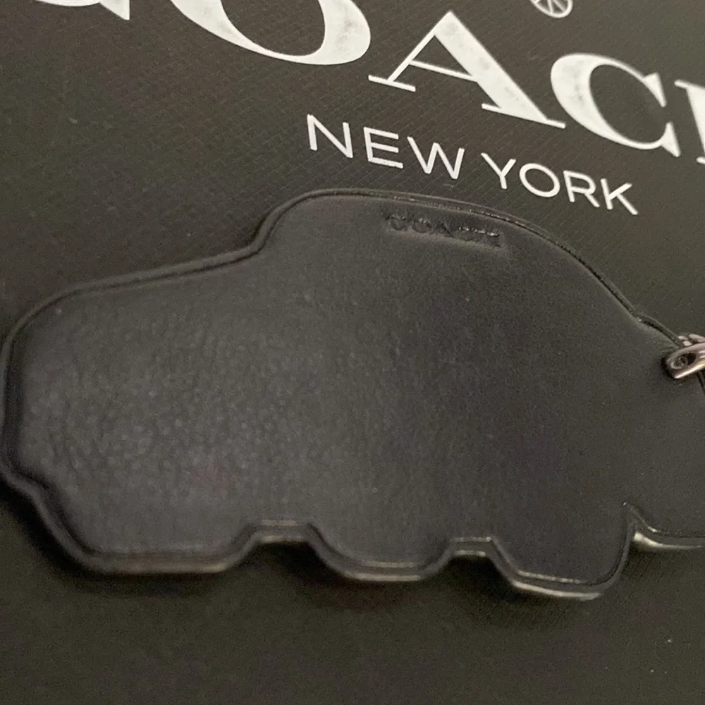 NWOT Coach Leather Camaro Race Car Key Fob Chain Keychain Bag Charm Legendary - Picture 6 of 7